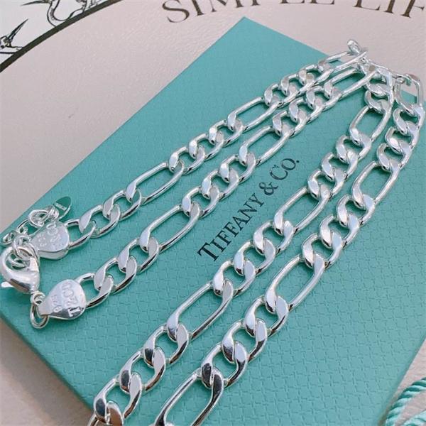 Tiffany&Co ティファニー コピー 立体バランス 洗練構成 ダブル チェーン ネックレス