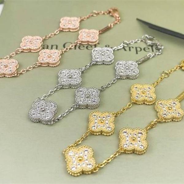 ヴァンクリーフ VCA コピー 輝度重視 クローバーモチーフ...