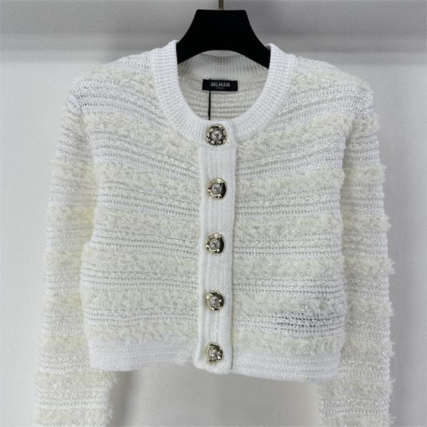 上質 ツイード調 ショート丈 ジャケット 主役級 BALMAIN バルマン コピー