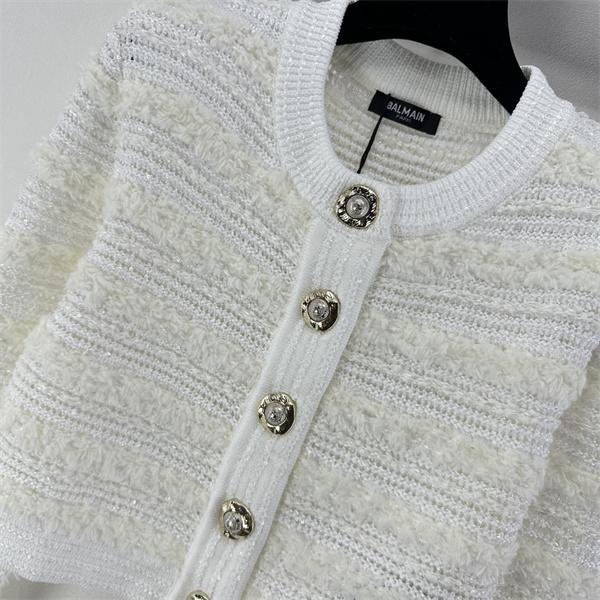 上質 ツイード調 ショート丈 ジャケット 主役級 BALMAIN バルマン コピー