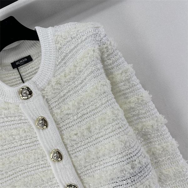 上質 ツイード調 ショート丈 ジャケット 主役級 BALMAIN バルマン コピー