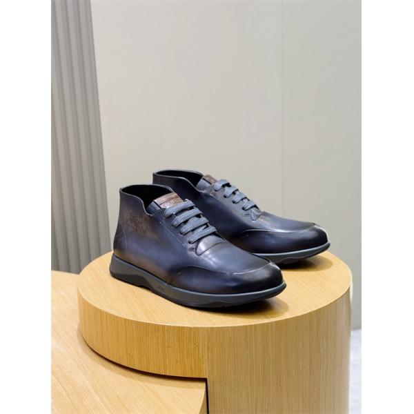 上質レザー レースアップ Berluti ベルルッティ コピー ショートブーツ 重厚感 演出