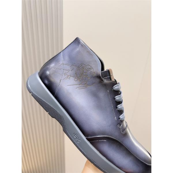 上質レザー レースアップ Berluti ベルルッティ コピー ショートブーツ 重厚感 演出