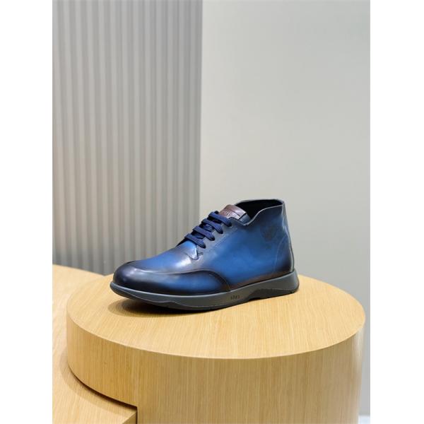 洗練カラー 際立つ レザー ショートブーツ 都会派 バランス Berluti ベルルッティ コピー