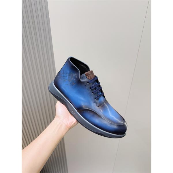 洗練カラー 際立つ レザー ショートブーツ 都会派 バランス Berluti ベルルッティ コピー