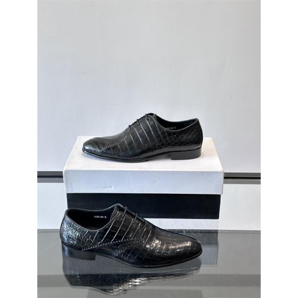 重厚 洗練 2026新作 注目 クロコ型押し レースアップ革靴 Berluti ベルルッティ コピー