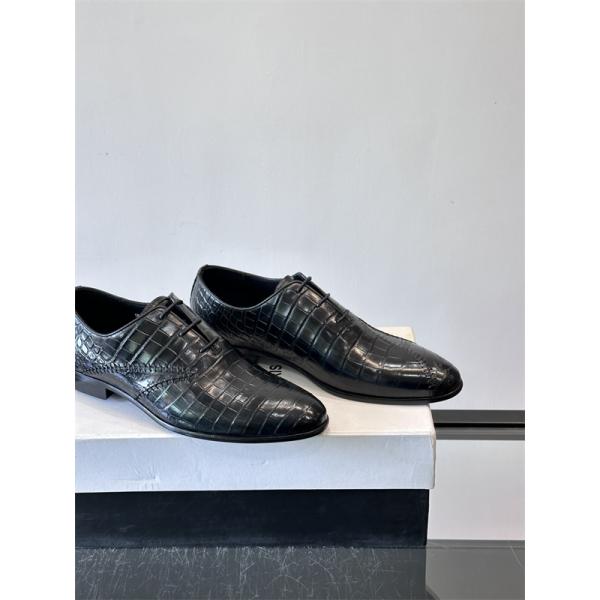 重厚 洗練 2026新作 注目 クロコ型押し レースアップ革靴 Berluti ベルルッティ コピー