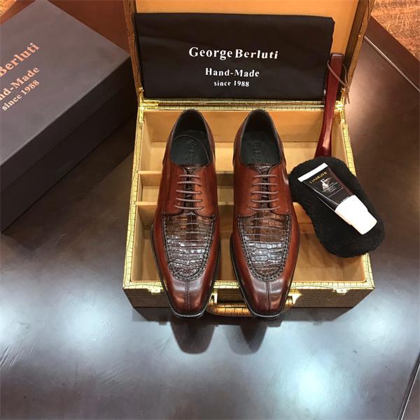 正統 端正 2026新作 定番 レースアップ革靴 Berluti ベルルッティ コピー