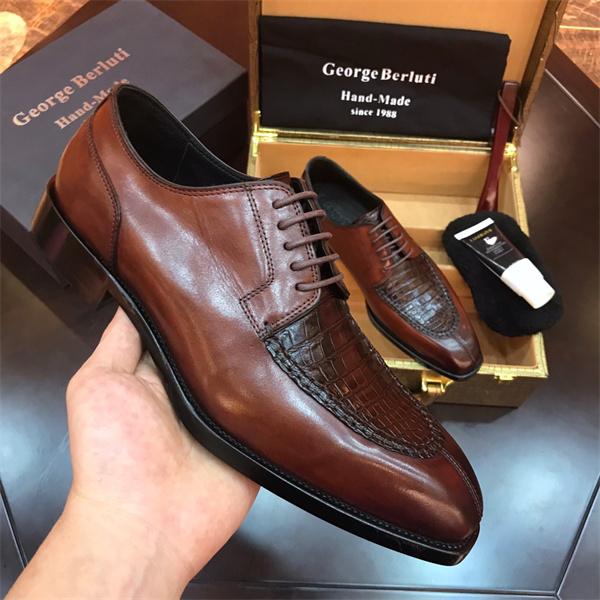 正統 端正 2026新作 定番 レースアップ革靴 Berluti ベルルッティ コピー