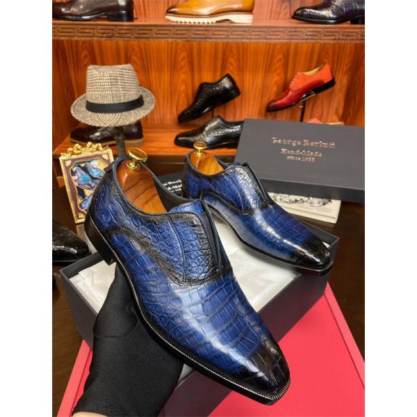 個性 高級 2026新作 限定 クロコ切替ローファー Berluti ベルルッティ コピー