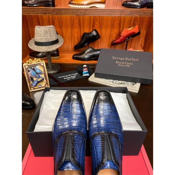 個性 高級 2026新作 限定 クロコ切替ローファー Berluti ベルルッティ コピー