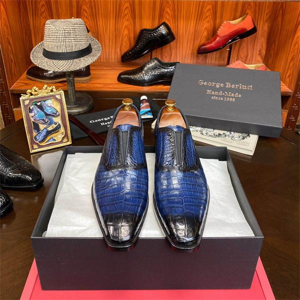 個性 高級 2026新作 限定 クロコ切替ローファー Berluti ベルルッティ コピー