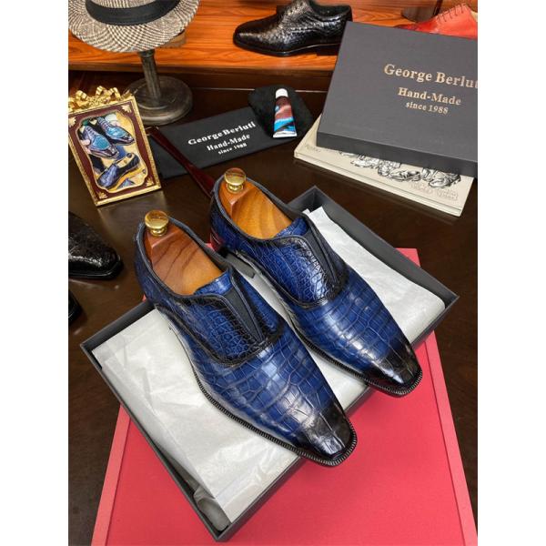 個性 高級 2026新作 限定 クロコ切替ローファー Berluti ベルルッティ コピー
