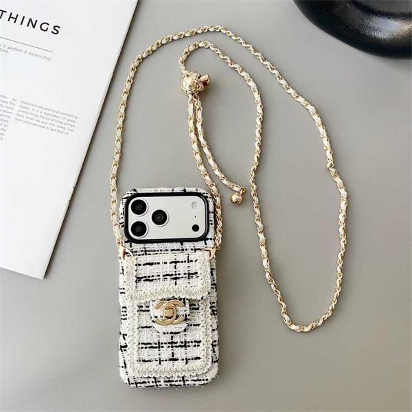 シャネルCHANEL激安ゴールドロックカードポケット付きiPhoneケース