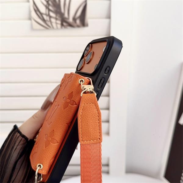 IPHONE17ルイヴィトン激安型押しカード収納ショルダー付きケース