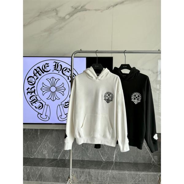 クロムハーツ Chrome Hearts コピー 存在感クロスプリント 裏起毛 パーカー 個性演出 トレンド注目