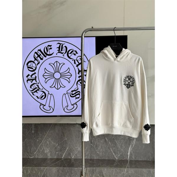 クロムハーツ Chrome Hearts コピー 存在感クロスプリント 裏起毛 パーカー 個性演出 トレンド注目