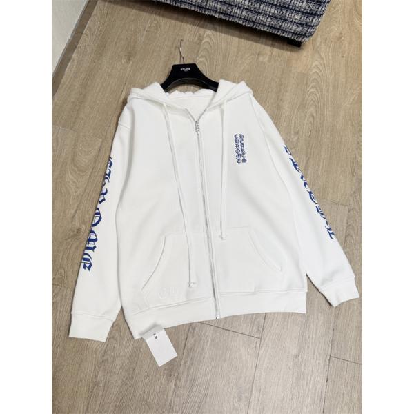 洗練ロゴ刺繍 ジップパーカー 軽量素材 デイリー万能 クロムハーツ Chrome Hearts コピー