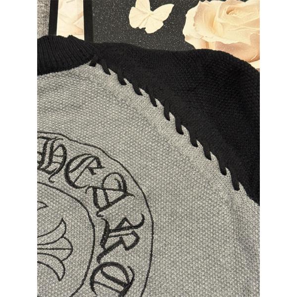 上質編み地 バイカラー クロムハーツ Chrome Hearts コピー ニット 立体シルエット 高級感演出