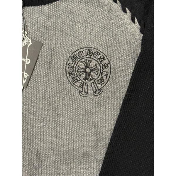 上質編み地 バイカラー クロムハーツ Chrome Hearts コピー ニット 立体シルエット 高級感演出