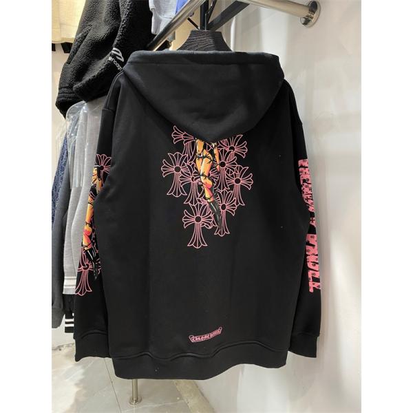 大胆グラフィック パーカー 厚手仕様 ストリート映え クロムハーツ Chrome Hearts コピー
