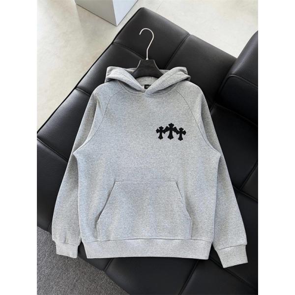 クロムハーツ Chrome Hearts コピー ミニマルクロス刺繍 パーカー シンプル洗練 定番