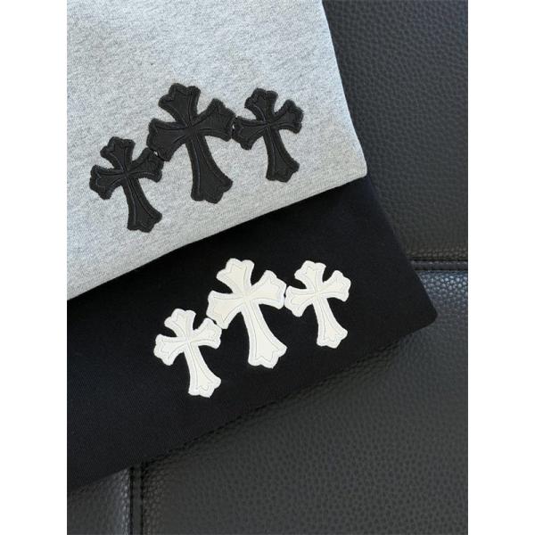 クロムハーツ Chrome Hearts コピー ミニマルクロス刺繍 パーカー シンプル洗練 定番