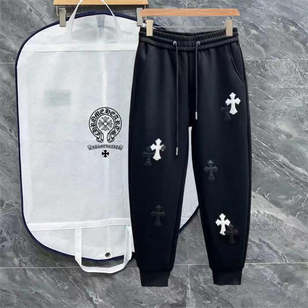 クロムハーツ Chrome Hearts コピー 人気爆発 立体クロスモチーフ 快適フィットスウェットパンツ