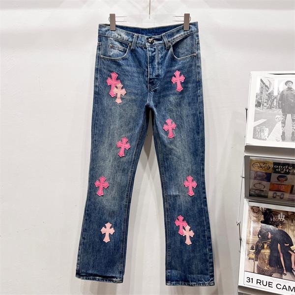 人気爆発 カラークロス配置 定番トレンド デニムパンツ クロムハーツ Chrome Hearts コピー