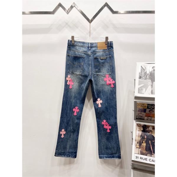 人気爆発 カラークロス配置 定番トレンド デニムパンツ クロムハーツ Chrome Hearts コピー