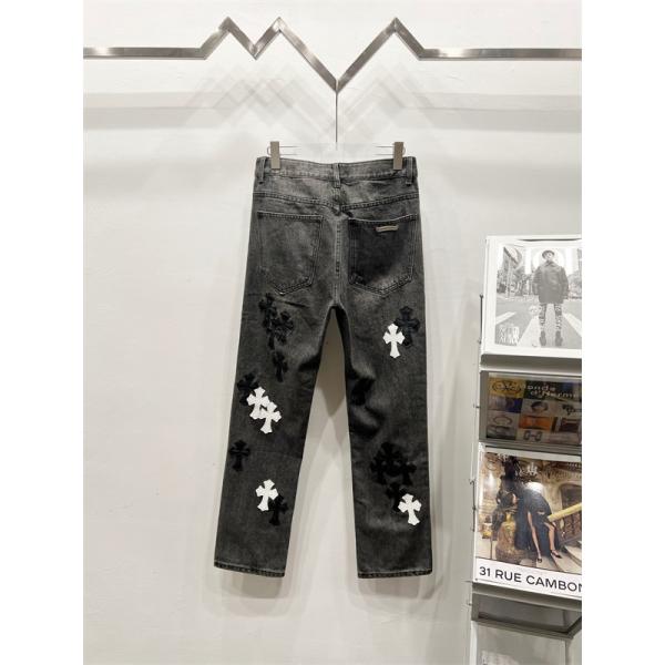クロムハーツ Chrome Hearts コピー 希少 重厚クロスパッチ 大人向け デニムパンツ