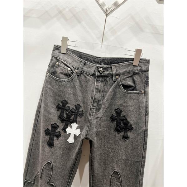 クロムハーツ Chrome Hearts コピー 希少 重厚クロスパッチ 大人向け デニムパンツ