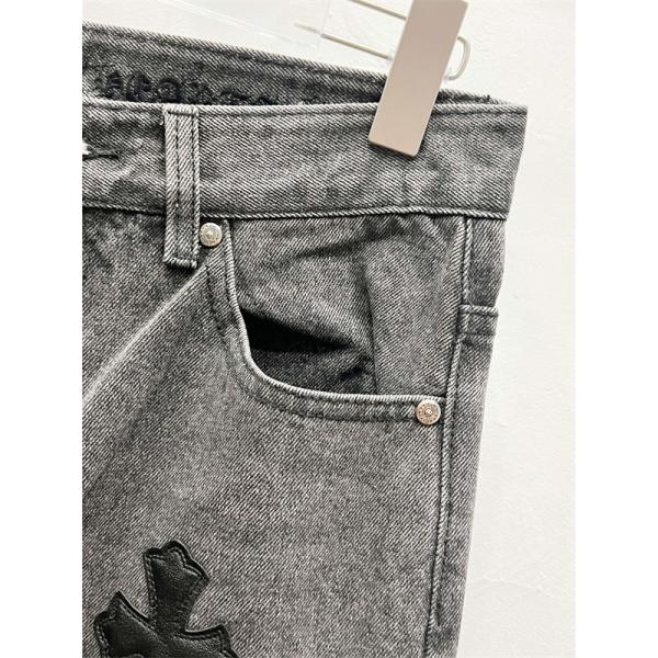 クロムハーツ Chrome Hearts コピー 希少 重厚クロスパッチ 大人向け デニムパンツ