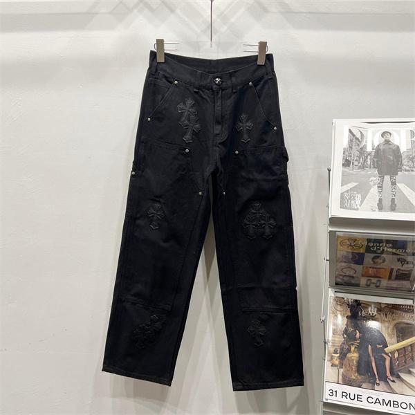 クロムハーツ Chrome Hearts コピー 重厚感 クロス刺繍 無骨シルエット デニムパンツ
