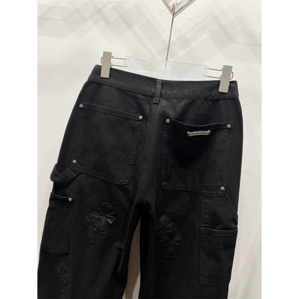 クロムハーツ Chrome Hearts コピー 重厚感 クロス刺繍 無骨シルエット デニムパンツ