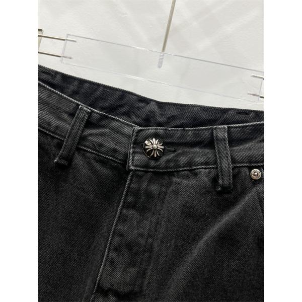 クロムハーツ Chrome Hearts コピー 重厚感 クロス刺繍 無骨シルエット デニムパンツ
