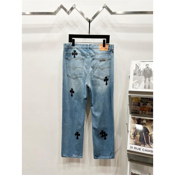 個性派 グラフィック配置 遊び心演出 デニムパンツ クロムハーツ Chrome Hearts コピー