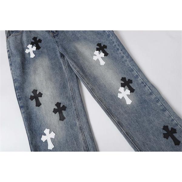 定番人気 オールオーバークロス 万能 デニムパンツ クロムハーツ Chrome Hearts コピー