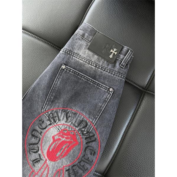 クロムハーツ Chrome Hearts コピー 重厚 無彩トーン 落ち着き印象 デニムパンツ