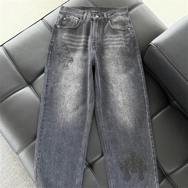 クロムハーツ Chrome Hearts コピー 重厚 無彩トーン 落ち着き印象 デニムパンツ
