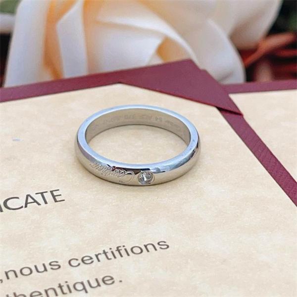 ペア映え演出 ワンポイントストーン リング 上質 Cartier カルティエ コピー