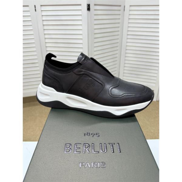 入手困難 2026新作 レザースニーカー 上質 モダン Berluti ベルルッティ コピー