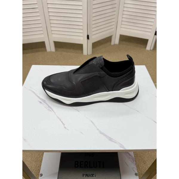 入手困難 2026新作 レザースニーカー 上質 モダン Berluti ベルルッティ コピー