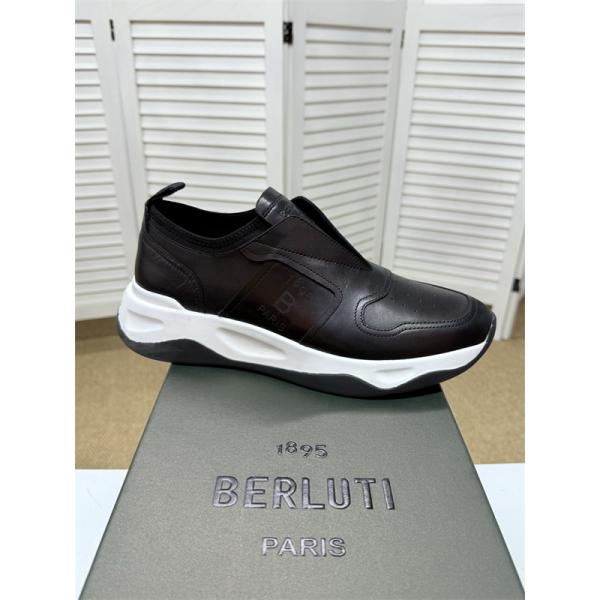 話題注目 ブラック スニーカー 洗練 大人向け Berluti ベルルッティ スーパーコピー
