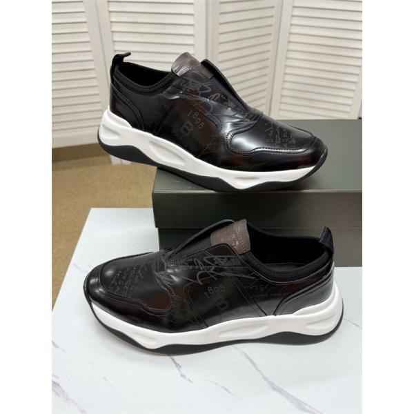 数量限定 ネイビー スニーカー 軽量 スタイリッシュ Berluti ベルルッティ コピー