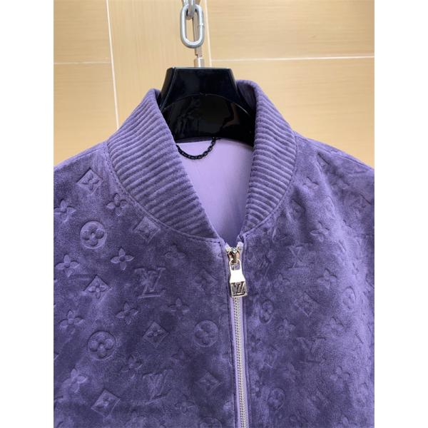 LV 2026春夏SS MONOGRAM ☆☆ルイヴィトンジャケットコピースタイリッシュ☆パープル色