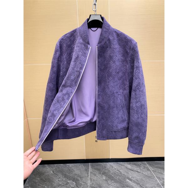 LV 2026春夏SS MONOGRAM ☆☆ルイヴィトンジャケットコピースタイリッシュ☆パープル色