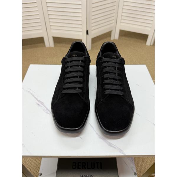 上品 スエード スニーカー 柔和 快適 2026新作 Berluti ベルルッティ スーパーコピー