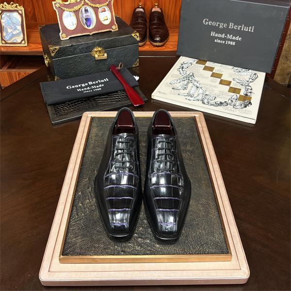 Berluti ベルルッティ コピー 希少仕様 クロコ型押し...