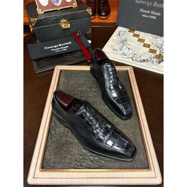 Berluti ベルルッティ コピー 希少仕様 クロコ型押し シューズ 重厚 エレガント